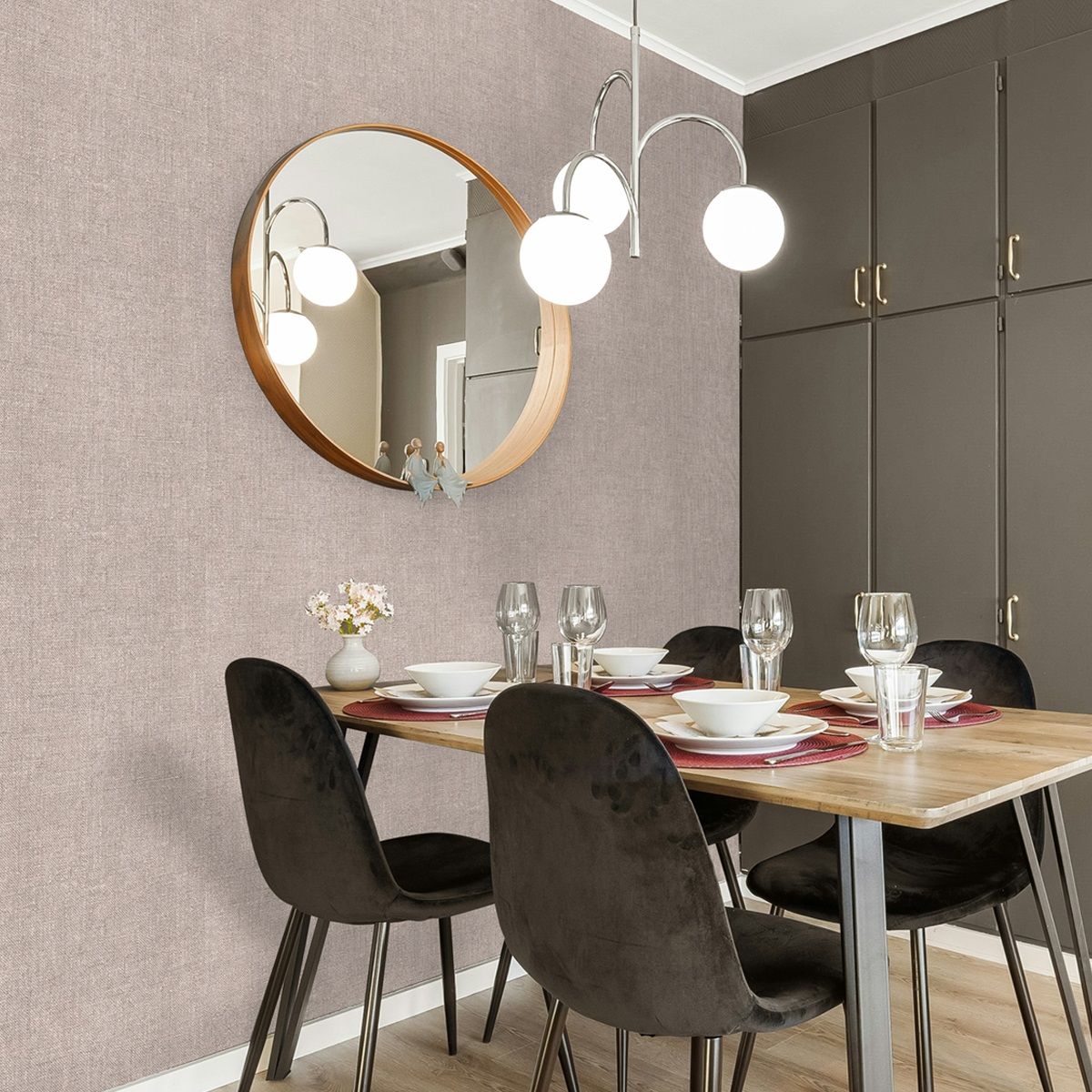 Обои Green Walls Valheim С40 4151 05 коричневые рогожка 1,06х10,05 м