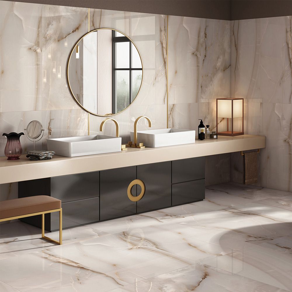 Керамогранит Laparet Onyx Smoke 60x60 см светло-серый полированный 1,44 м2