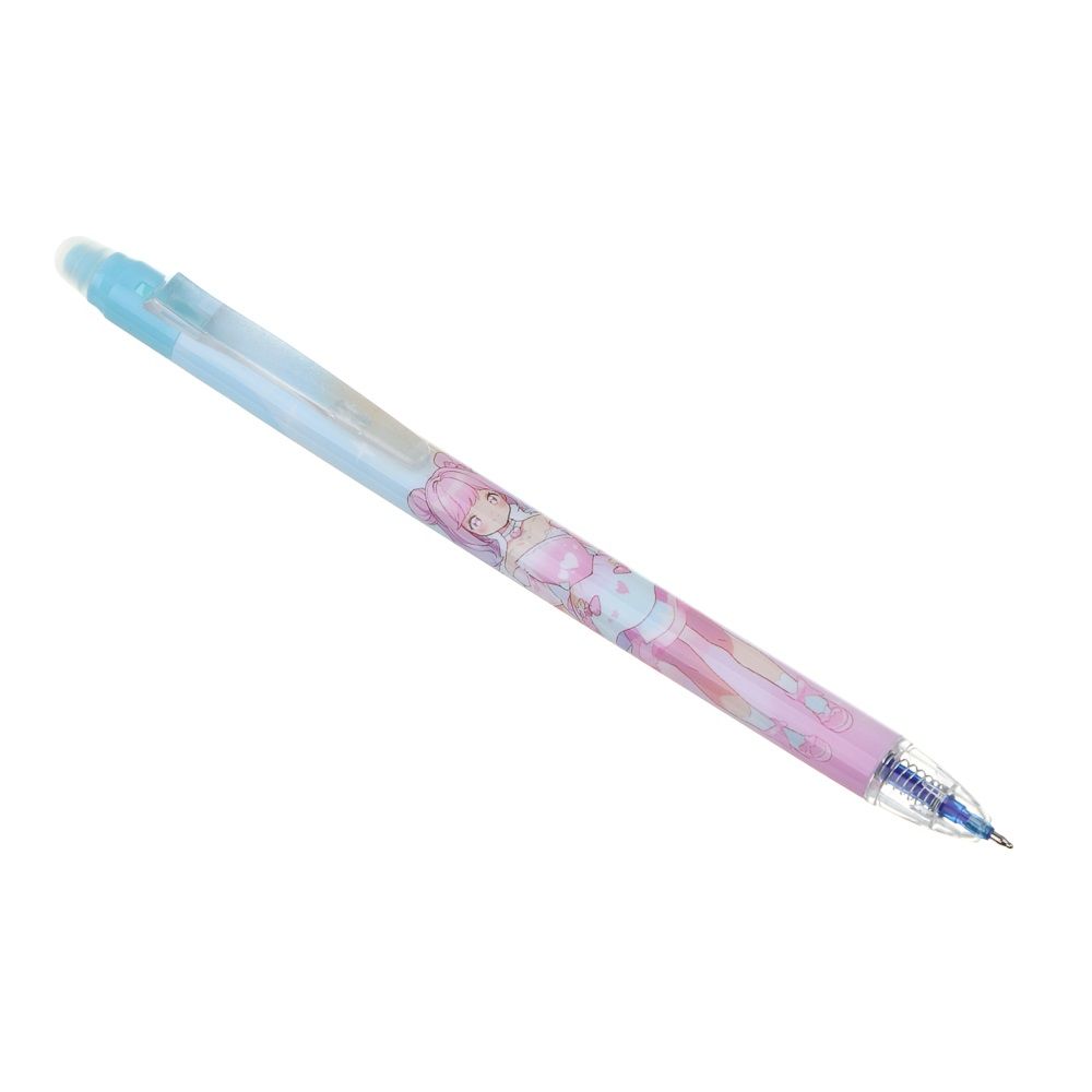 Ручка гелевая автомат синяя Куколки Пиши-стирай линия письма 0,5 мм 591-200