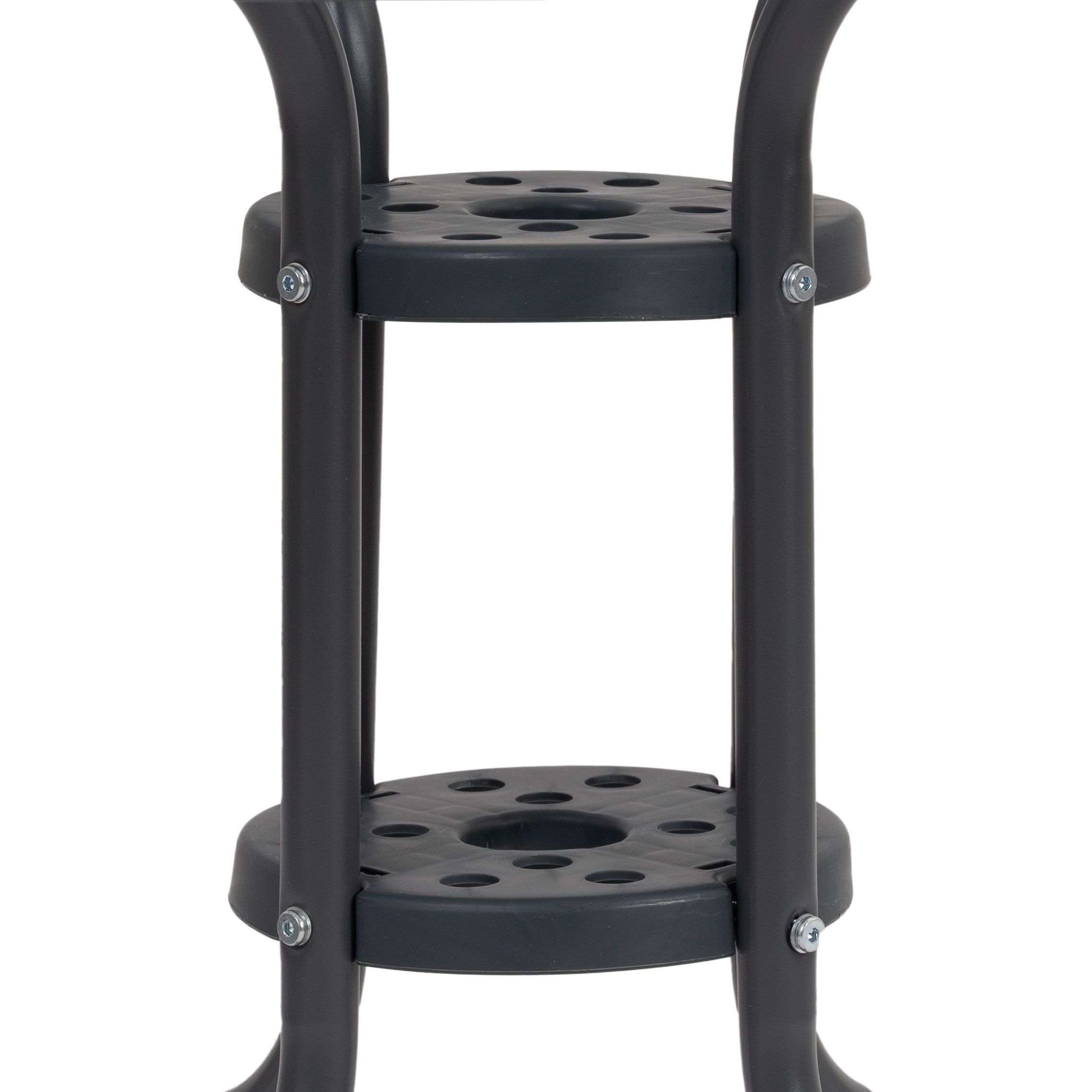 Стол Nolita d80 см h72 см закаленное фактурное стекло коричневый 2024-6934-2