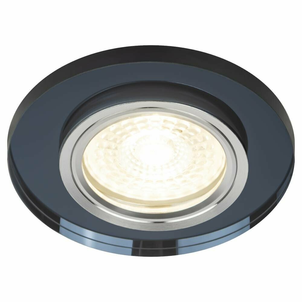 Светильник встраиваемый Эра DK7 CH/BK MR16 GU5.3 12Вт хром/черный