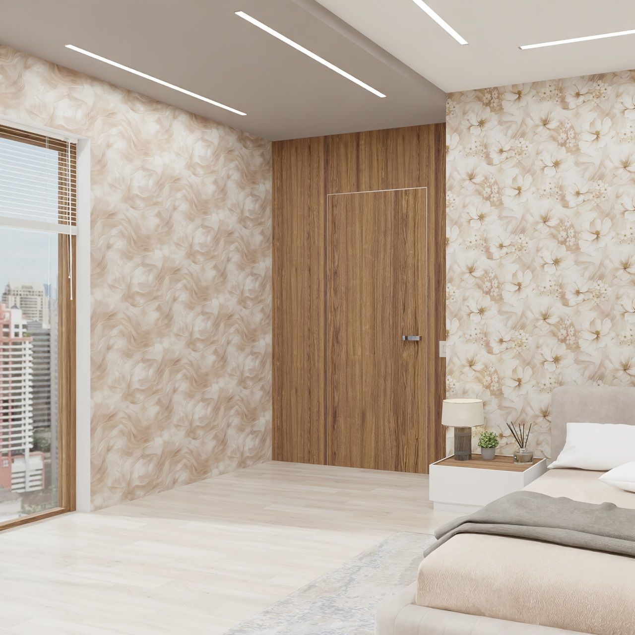 Обои BelVinil Апрель 10-1054-61 бежевые абстракция 1,06х10,05 м