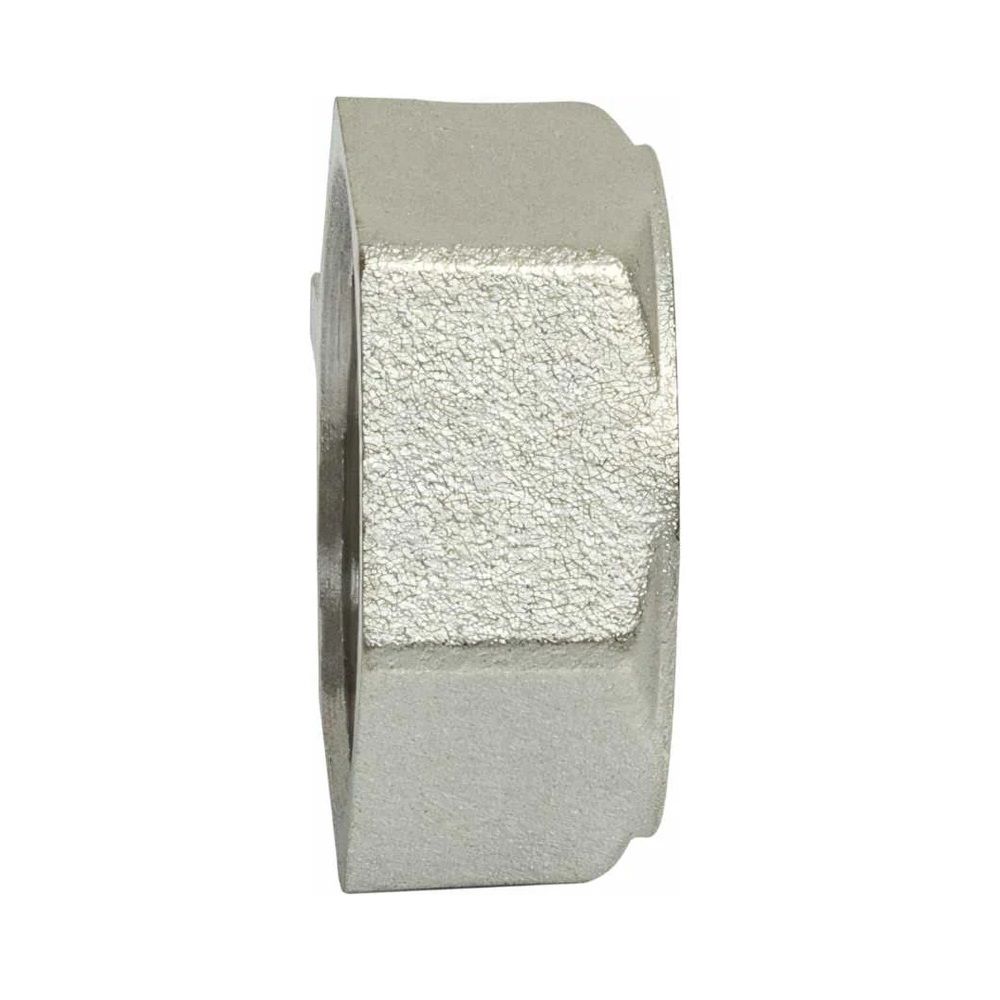 Заглушка латунь никель 1/2'' ВР с контрольным отверстием