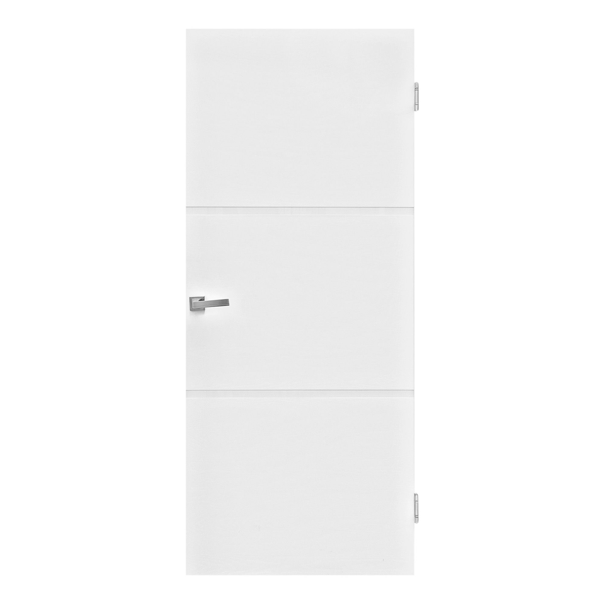 Дверное полотно 800х2000 мм Neri ПВХ белый бьянко/белая лакобель