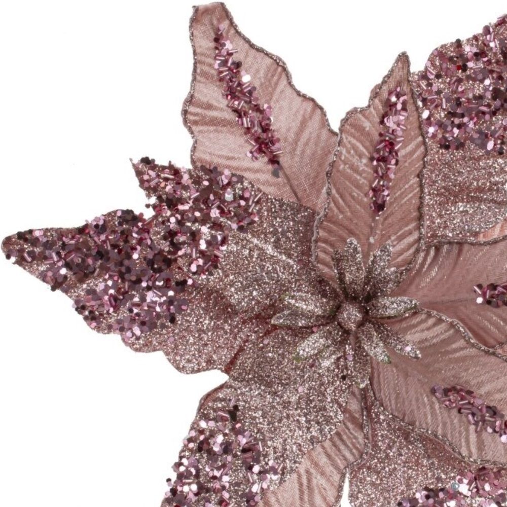 Украшение новогоднее Пуансеттия 45 см 792206