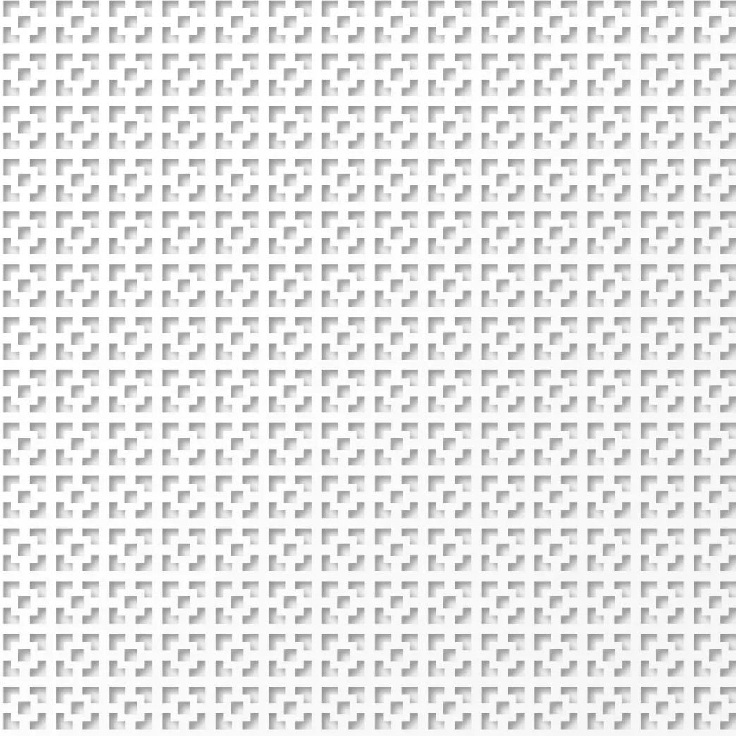 Панель перфорированная 1200х600 мм Дамаско белая