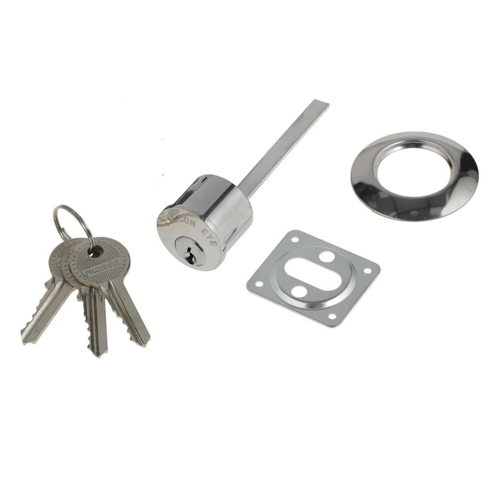 ЗАМОК электро.мех.FE-2369 универсальный 142х105х35, 12 В цилиндр+три ключа