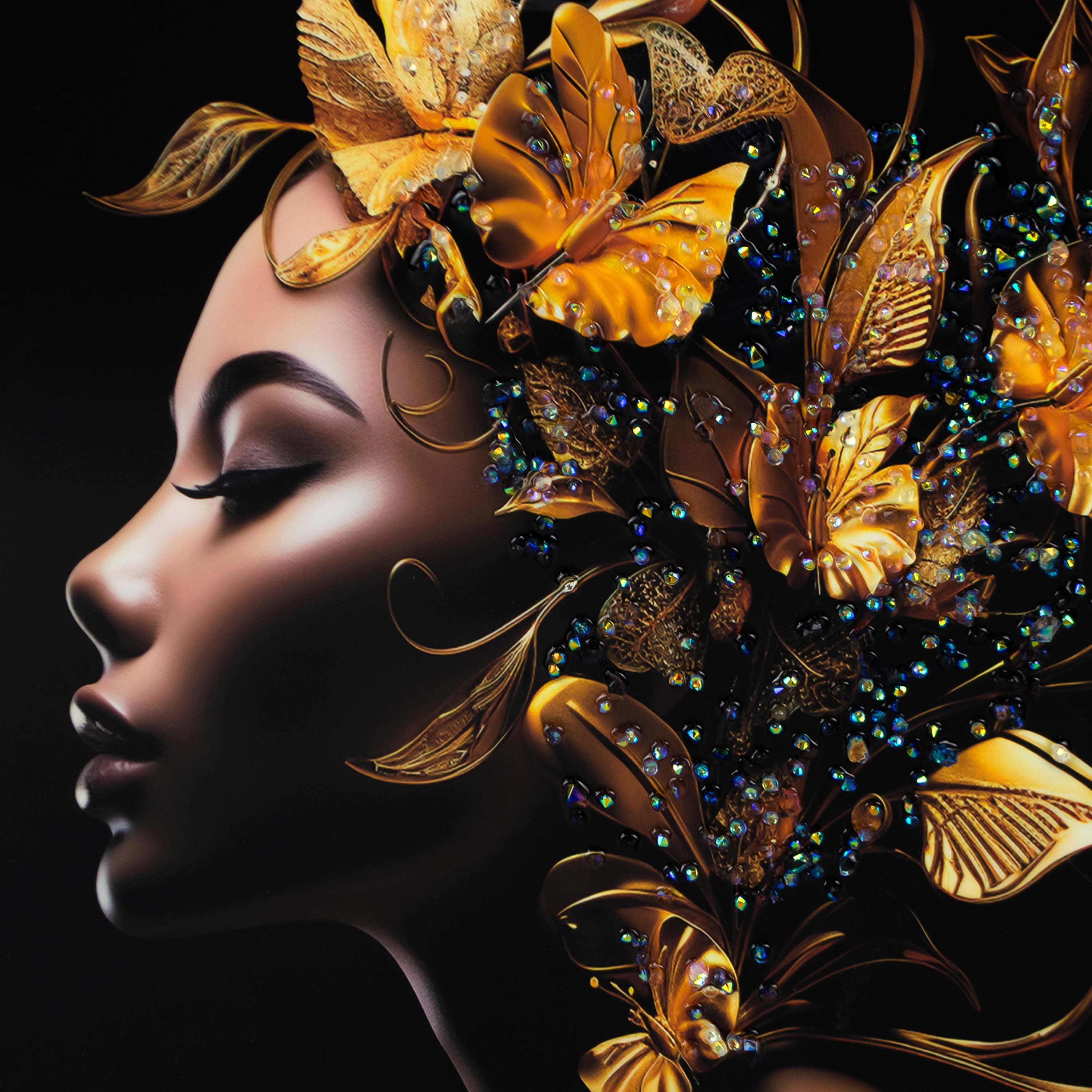 Картина интерьерная со смолой Девушка осень 1 30х40 см 2024-4912