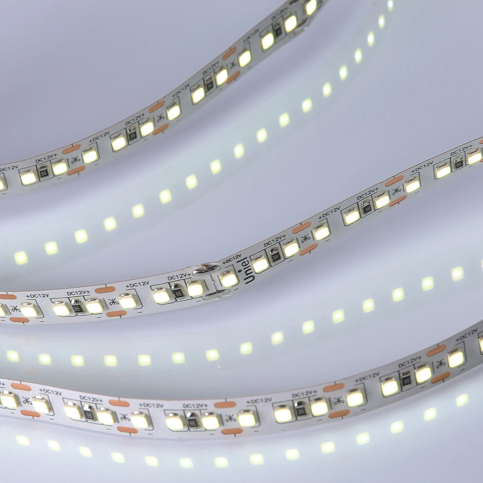 Лента светодиодная ULS-M14-2835-168LED/m-10mm-IP20-DC12V-14W/m-5M-6500K Profi