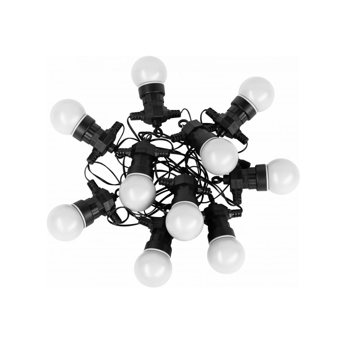 Гирлянда уличная Gauss Белт Лайт 10LED белый шаг 50 см, 7,7м черный, соединение до 3 шт IP44 HL062