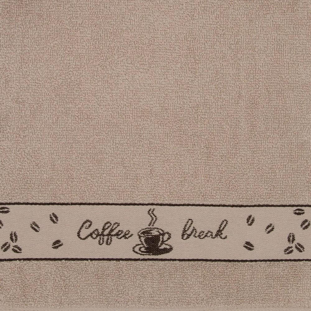Полотенце кухонное махровое Coffee 30х60 см бежевое