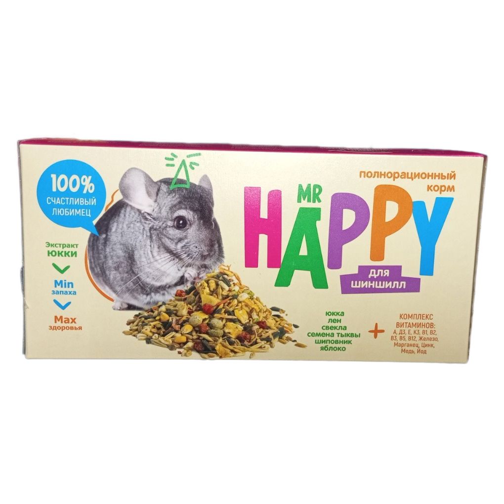 Корм сухой Mr Happy для шиншилл 400 г