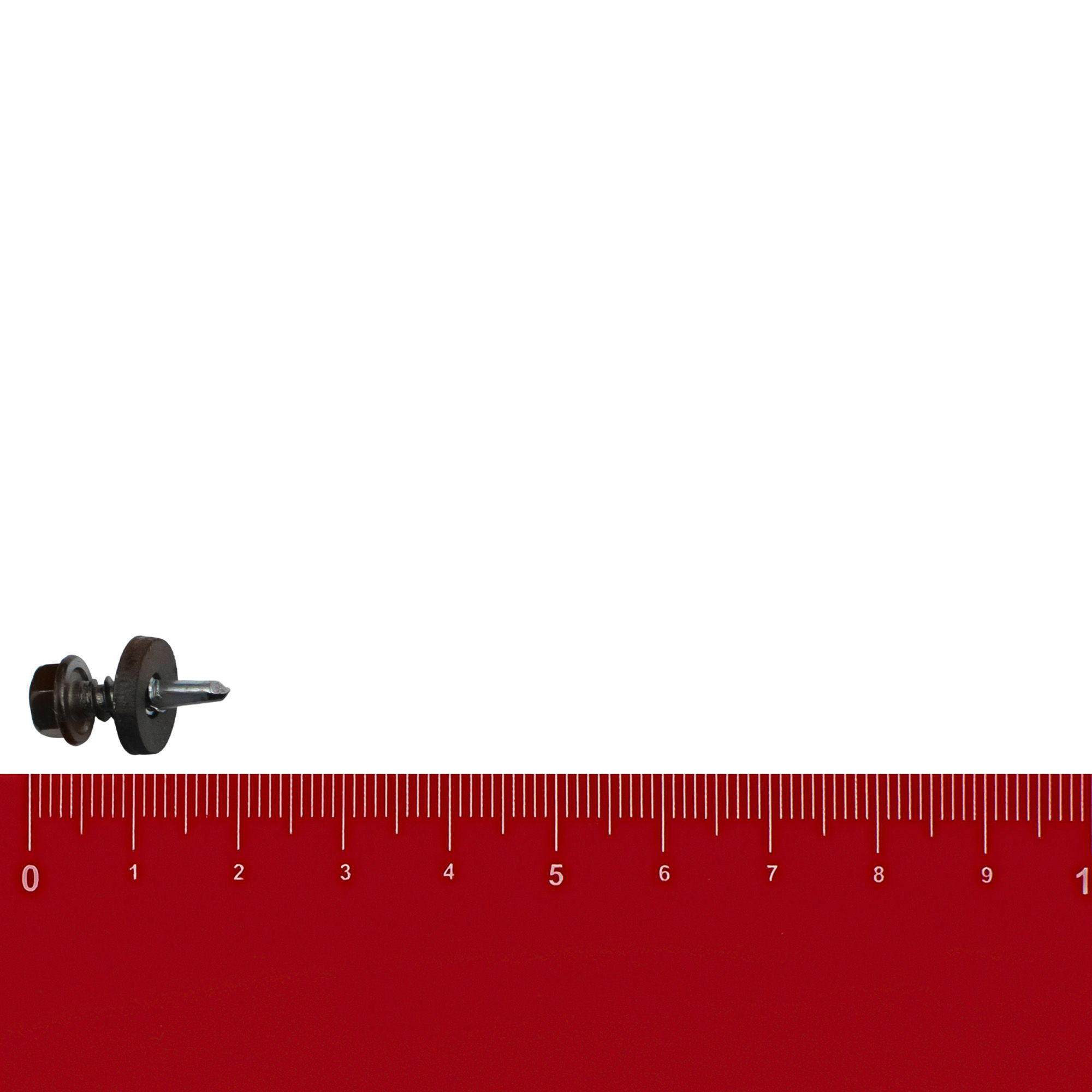 Саморез кровельный 5,5х19 мм коричневый RAL 8017 вес