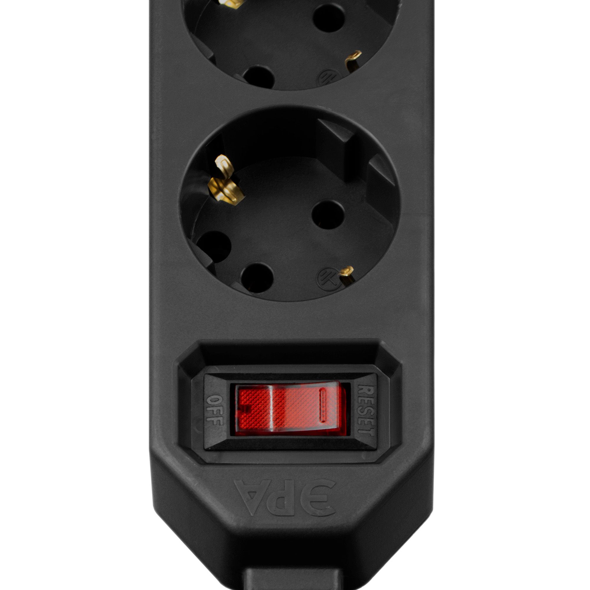 Фильтр сетевой  с заземл, 3x0,75мм2, с выкл, 4гн, 1.5м USF-M-4es-1.5m-B  ЭРА (черный)