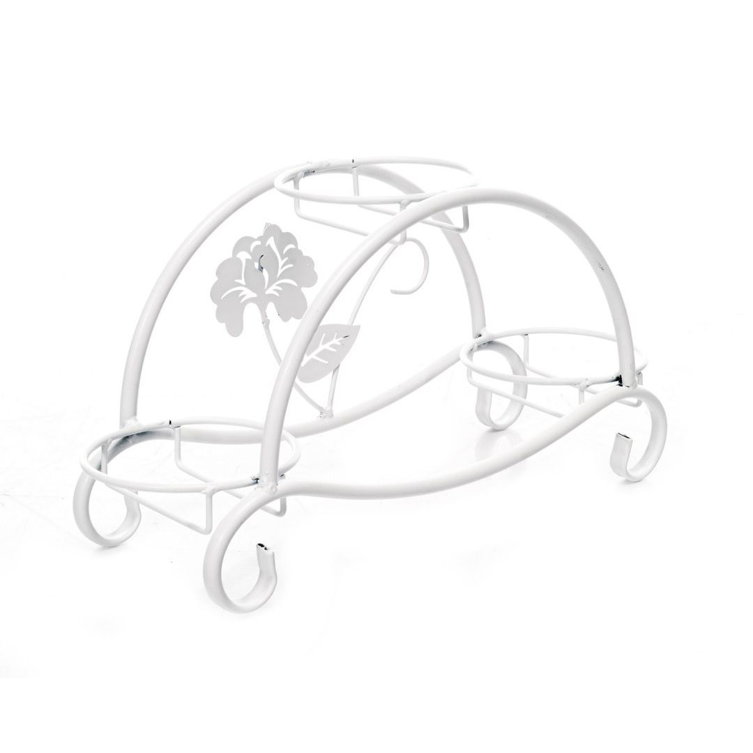 Подставка на подоконник 41-007 W на 3 цветка белая 840х280х670 мм