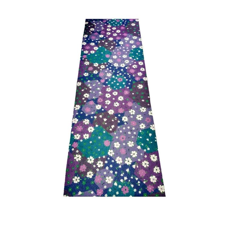 Подстилка ковер для бани Скрутка 150х50 см Цветы Бацькина баня