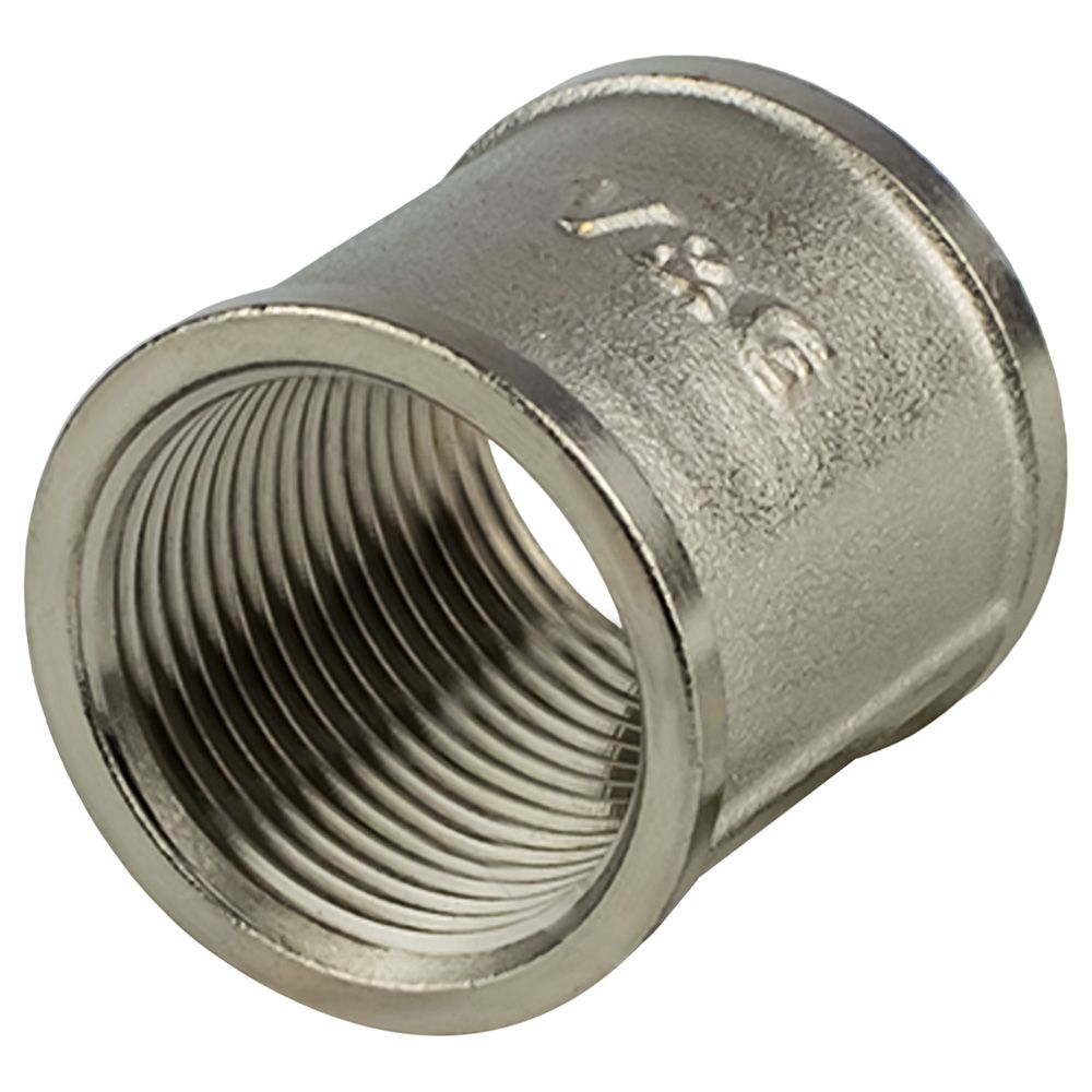 Муфта соединительная латунь никель 3/4" ВР