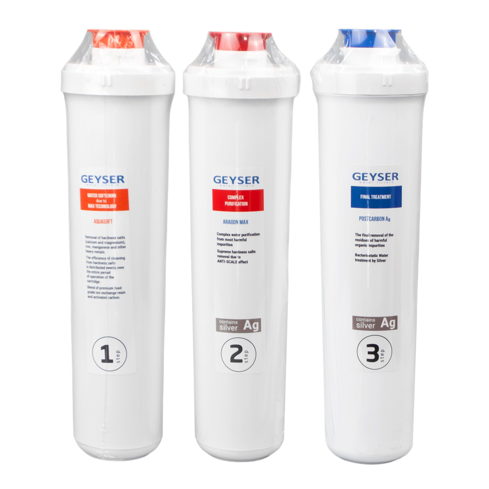 Комплект сменных картриджей для фильтра Гейзер Смарт Макс