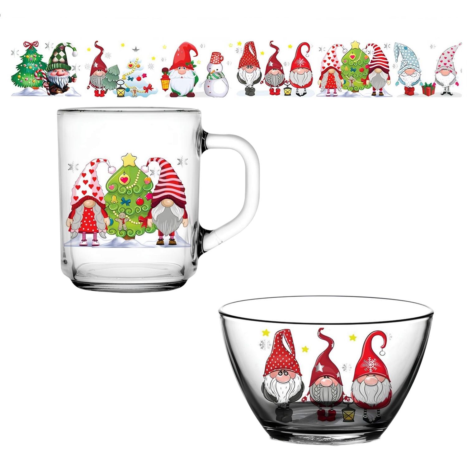 Набор посуды Гномы в деле 2 предмета 6 видов