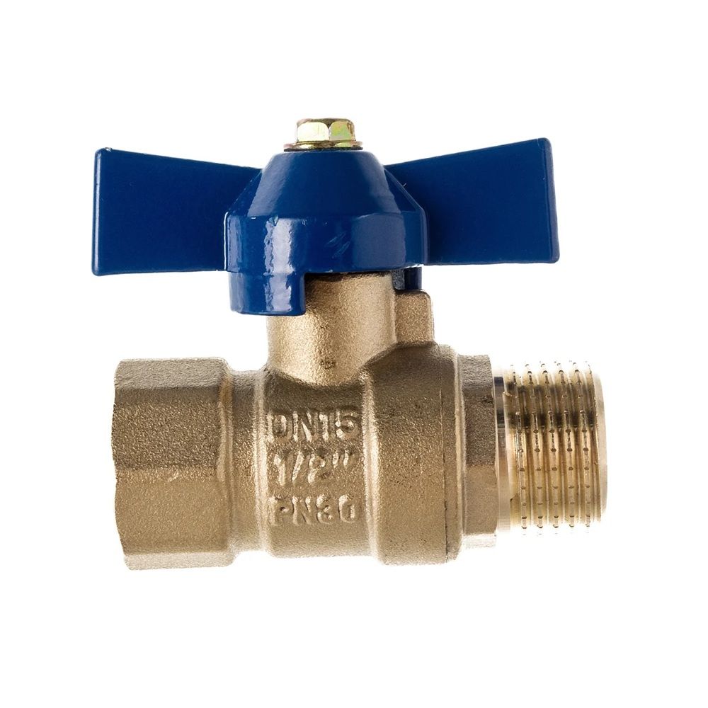 Кран шаровой 1/2'' ВР/НР бабочка Zox