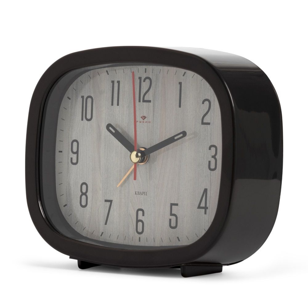 Будильник Эко стиль 12,5х10,5 см темно-коричневый