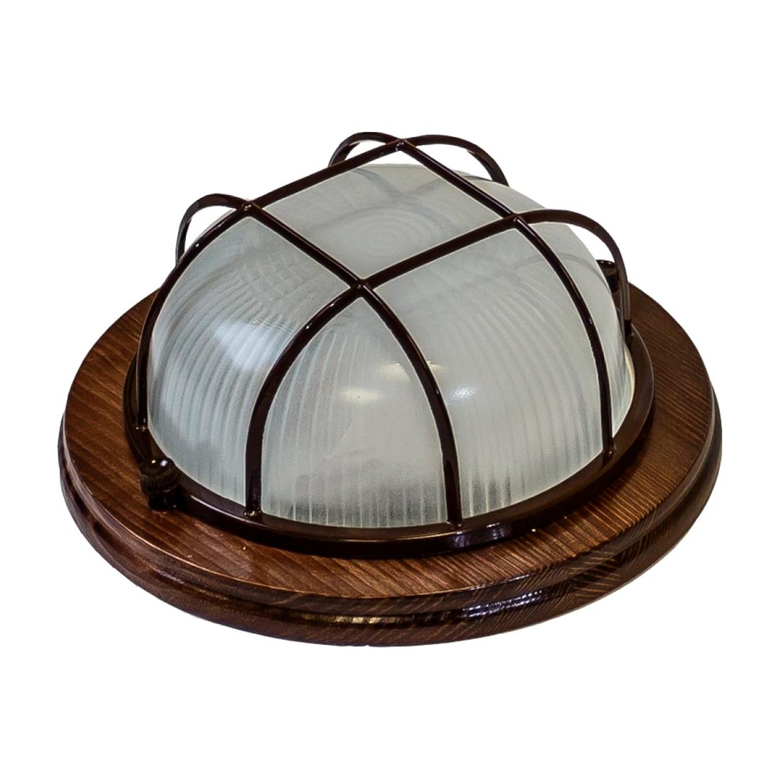 Светильник для бани Termo 60 01 16 круглый с решеткой, венге IP54 60Вт 1хЕ27