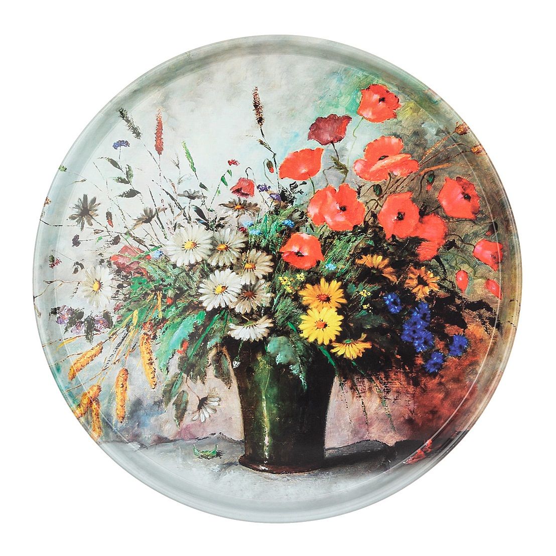 Поднос сервировочный Agness Полевые цветы 33х2,1 см