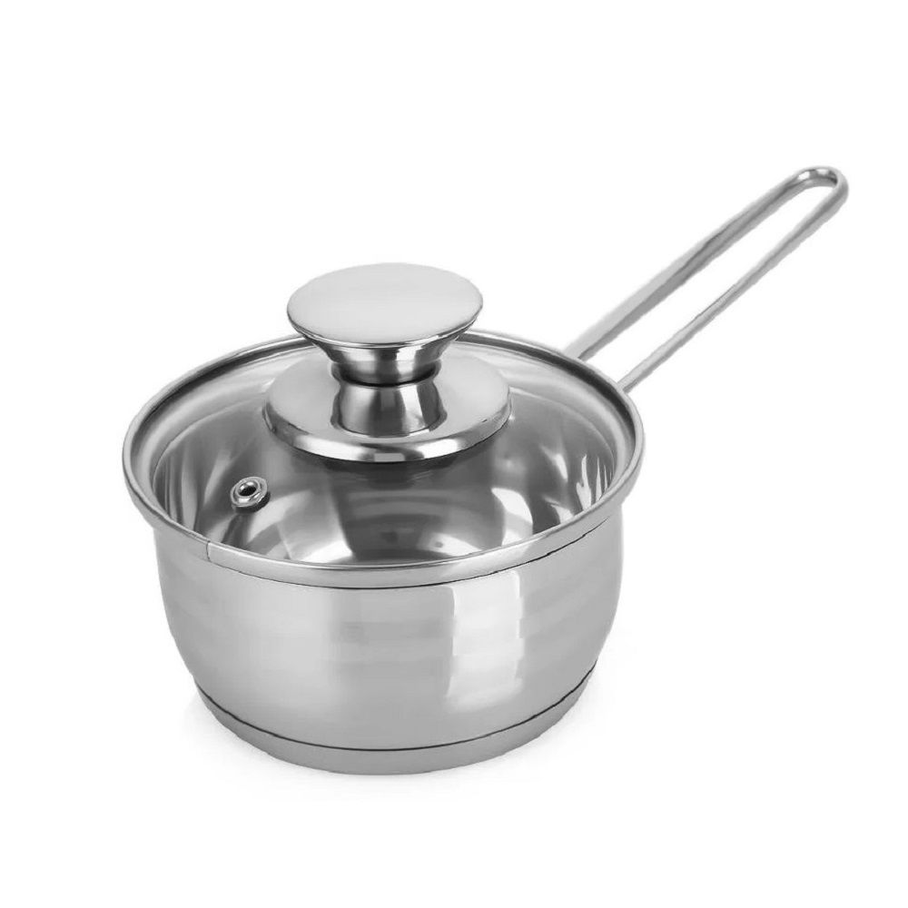 Ковш Regent inox Linea Bimbo vitro со стеклянной крышкой 700 мл