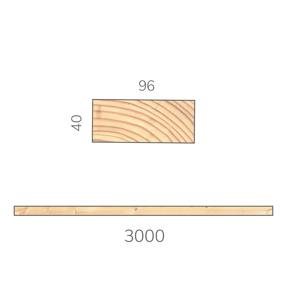 Доска профилированная 40х96х3000 мм хвоя