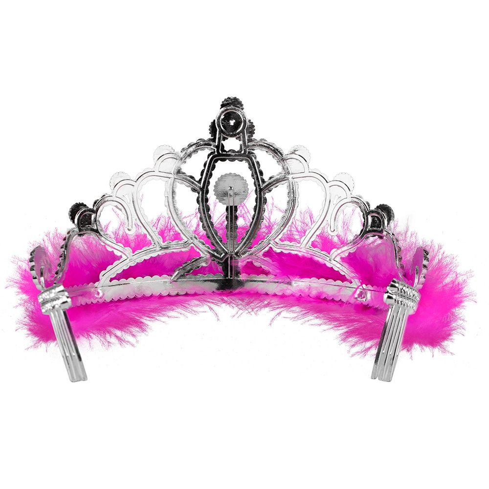 Корона карнавальная пластиковая Принцесса Нежность цветной пух