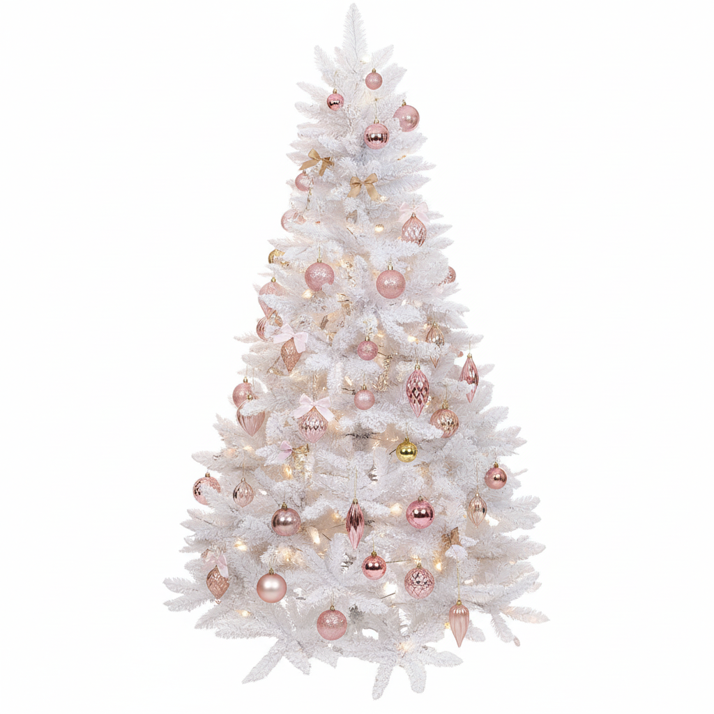 Елка искусственная Звон вьюги белая 210 см ПВХ белый иней 1154 веток