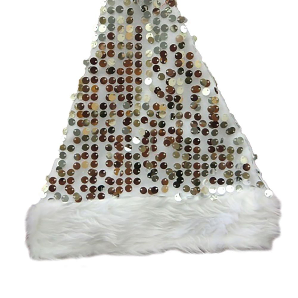 Колпак новогодний текстильный Моя Елочка 28х35 см с крупными пайетками шампань 2024-0323