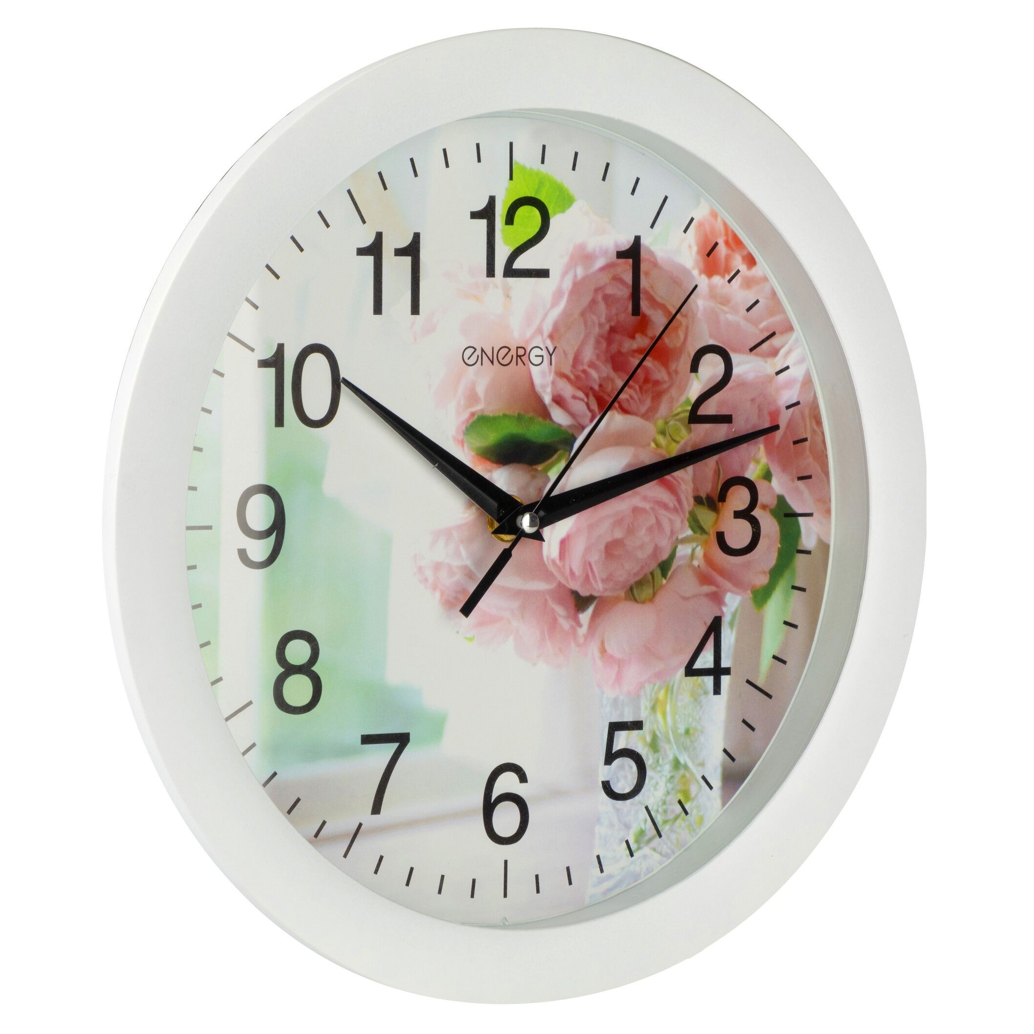 Часы настенные кварцевые Energy ЕС-96 цветы круглые d27,5 см