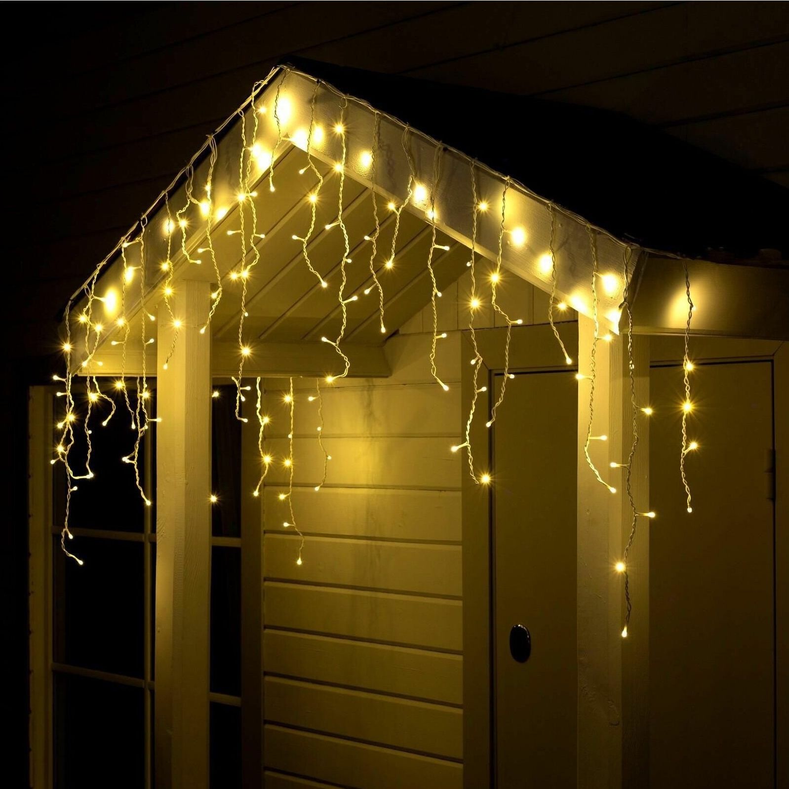 Гирлянда для улицы Моя Елочка Бахрома 50 м 70 см 990 ламп LED прозр. пров, IP44, теплый белый 2025-0157