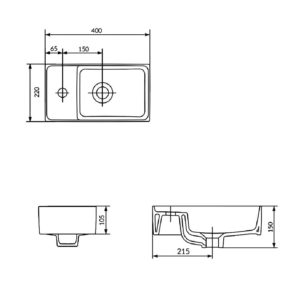 Раковина Cersanit Como 40 белая