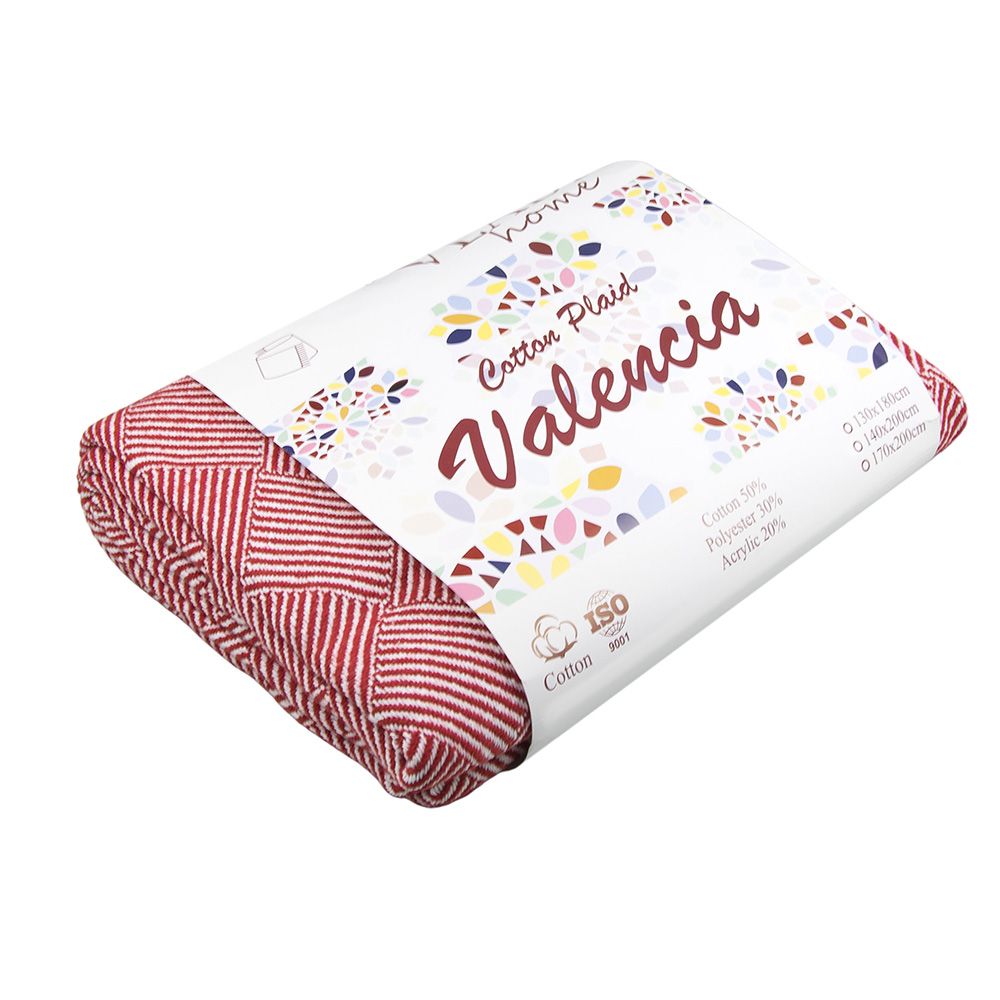 Плед Валенсия 140х200 см белый дым