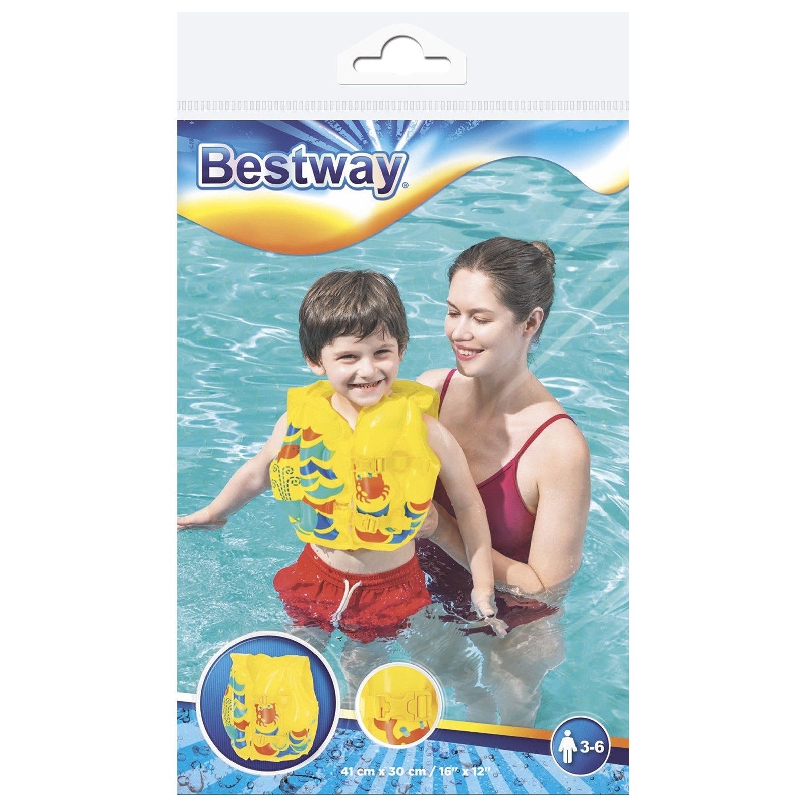 Жилет надувной 41х30 см 3-6 лет Bestway Tropical Swim 32069