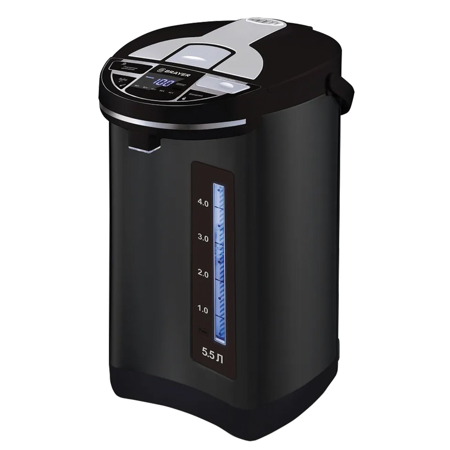 Термопот BRAYER 1450Вт 5.5л 2 спос подач воды LCD-дисп поддерж темпер блокировка 1091BR