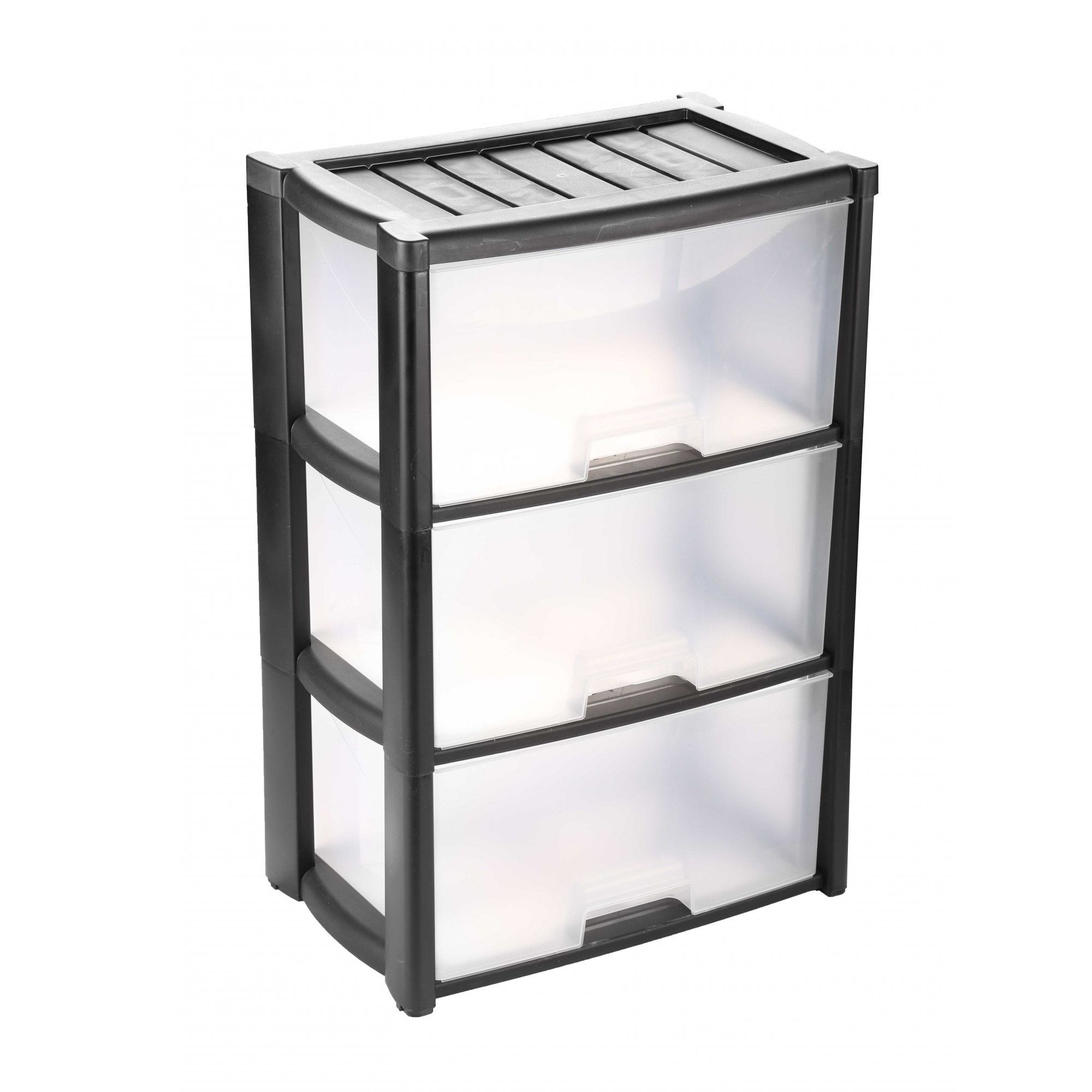 Комод Колорит 475х710х300 мм 3 ящика черный пластик