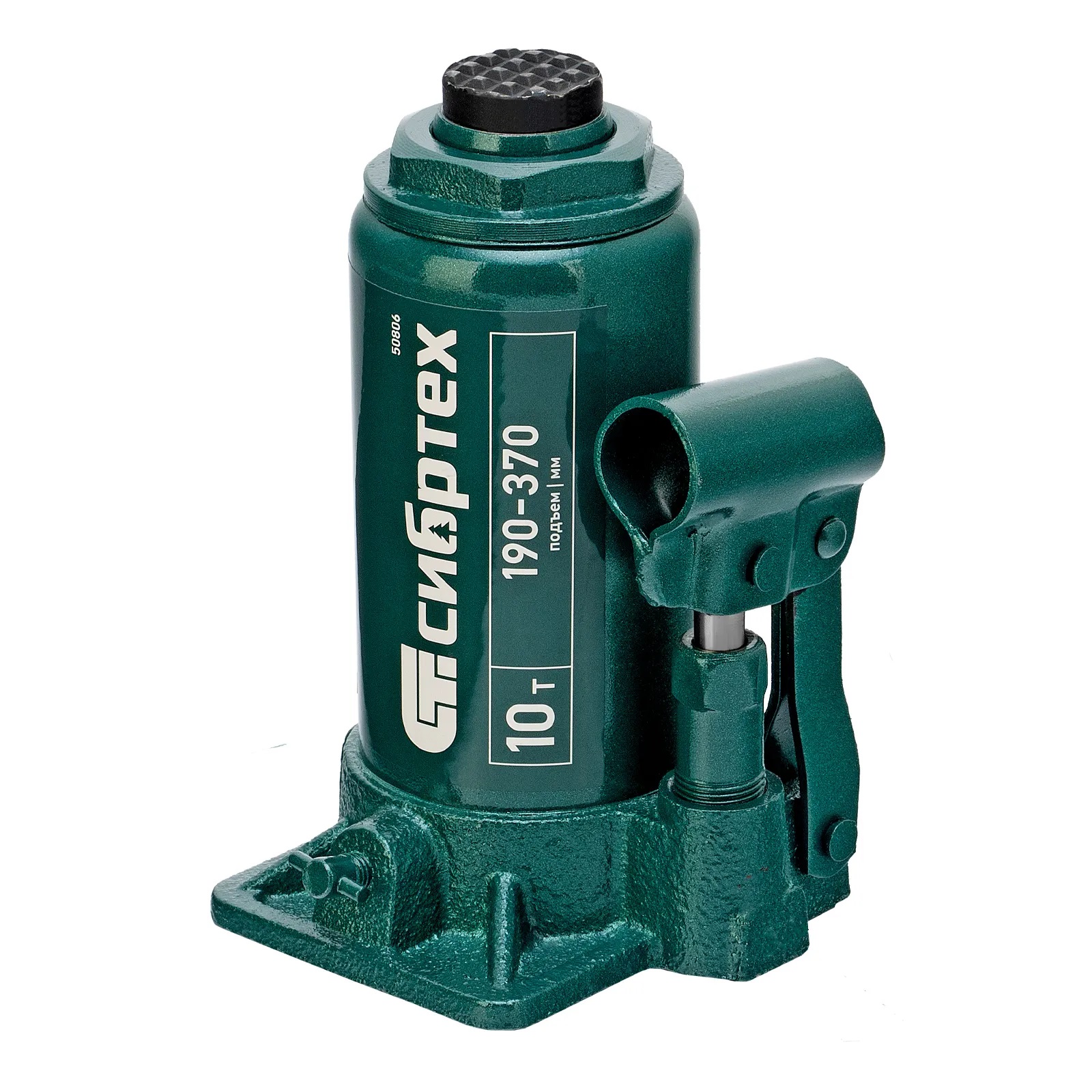 Домкрат гидравлический бутылочный 10 т 190-370 мм Сибртех