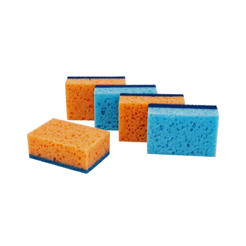 Губки для посуды крупнопористые Bonus Много пены 9,4х6,2х3 см 5 шт