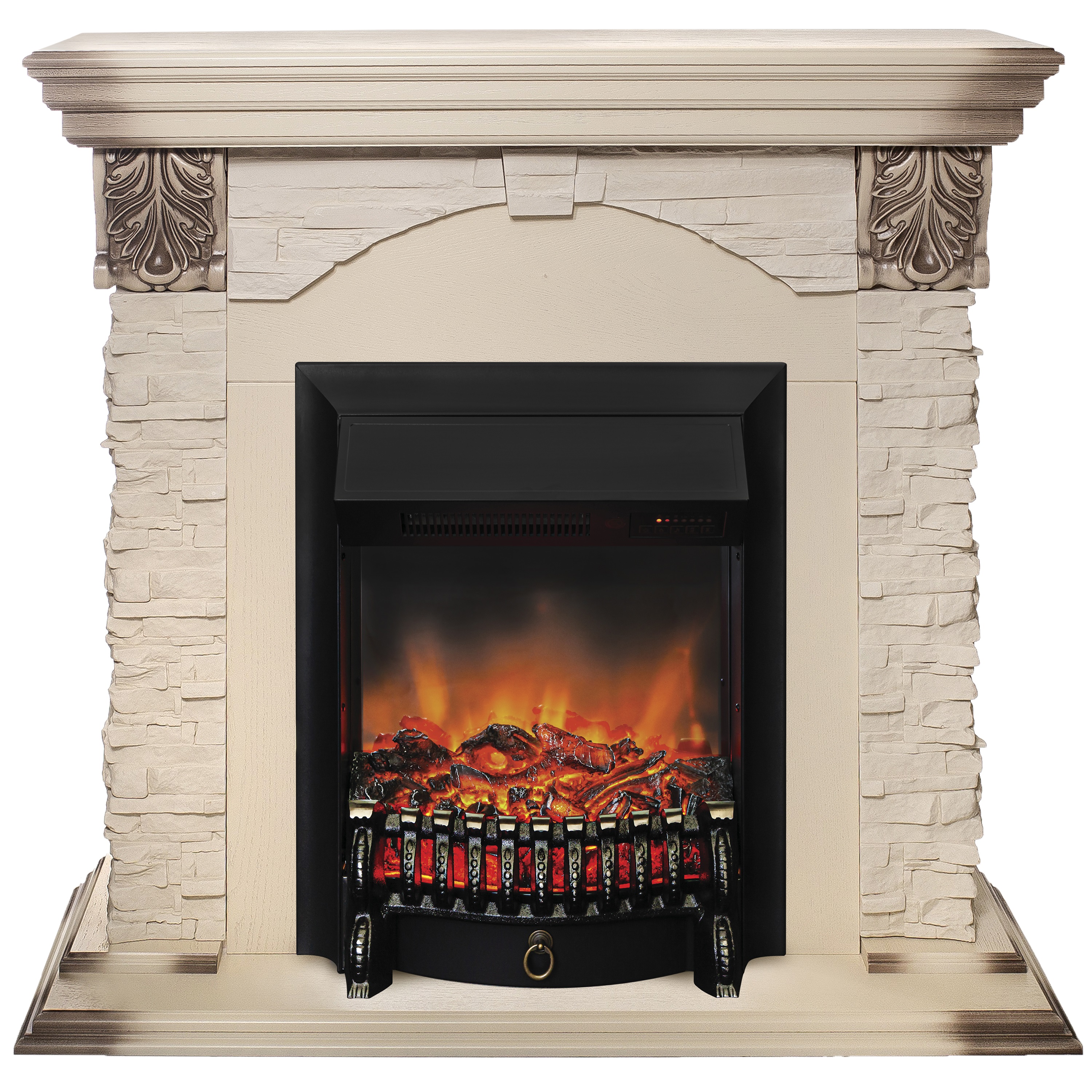 Каминокомплект RealFlame Dublin Lux STD/EUG WT+Fobos LUX BL 970x1040x370 мм