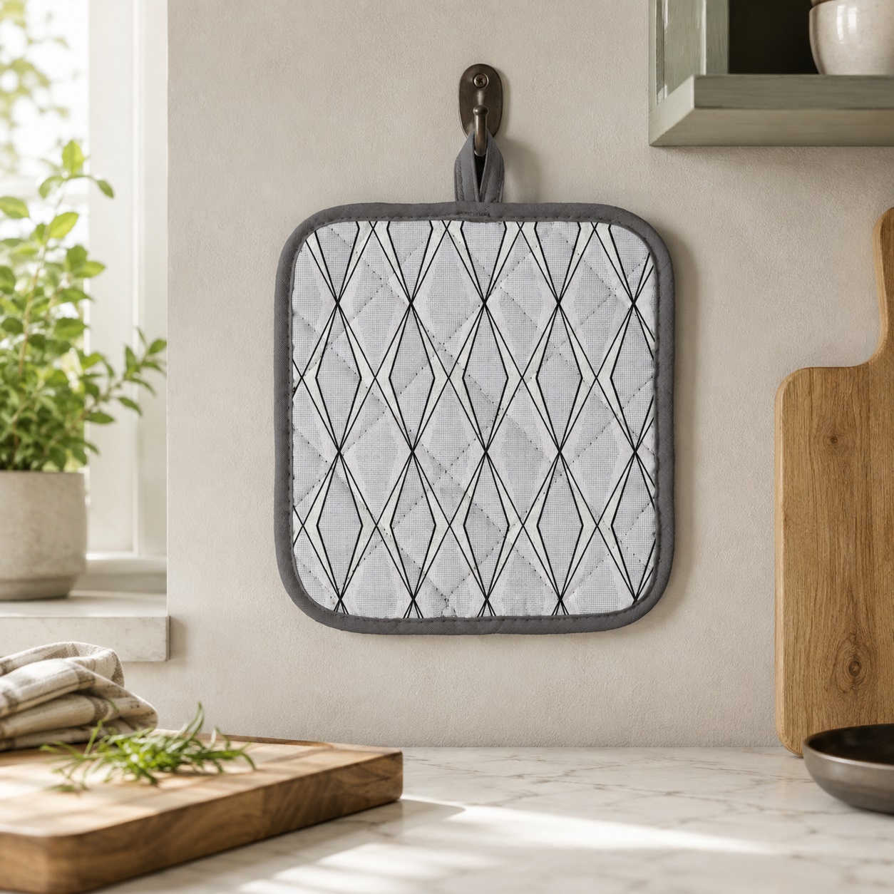 Прихватка рогожка Все Дома 18х18 см рис 60368-1 Мирель
