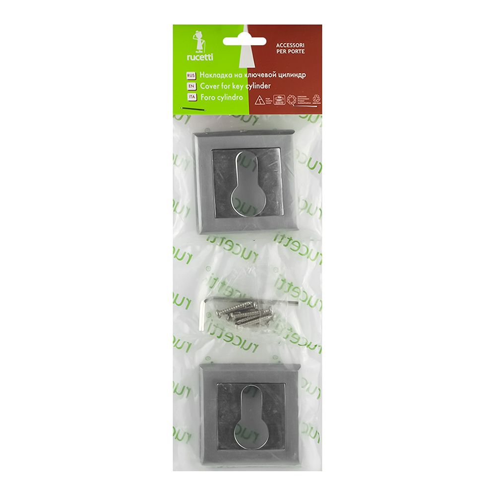 Накладка на цилиндр Rucetti RAP KH-S SC/CP мат. хром/хром