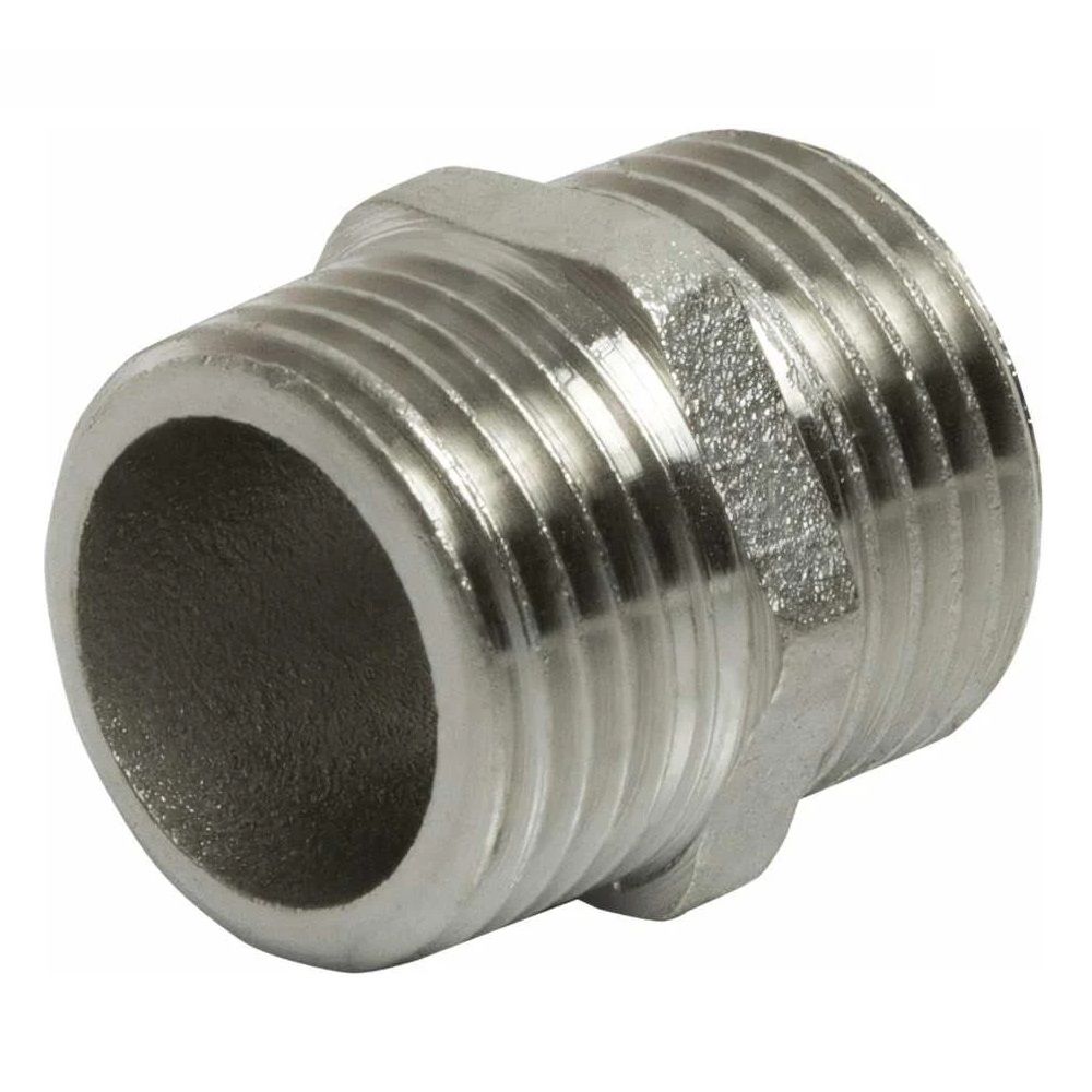 Ниппель латунь никель 1/2" НР