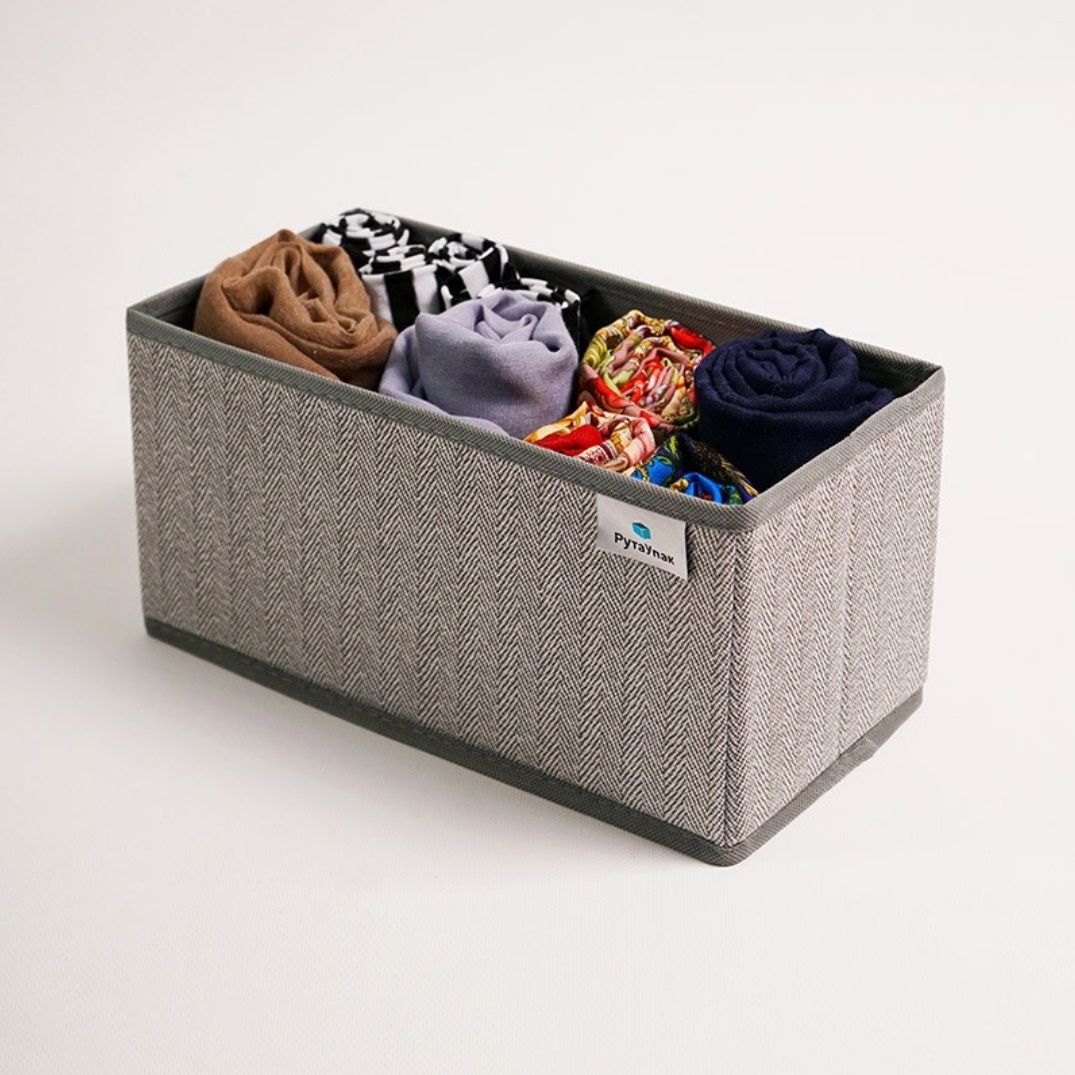 Коробка для хранения Серый 30х15х15 см без крышки