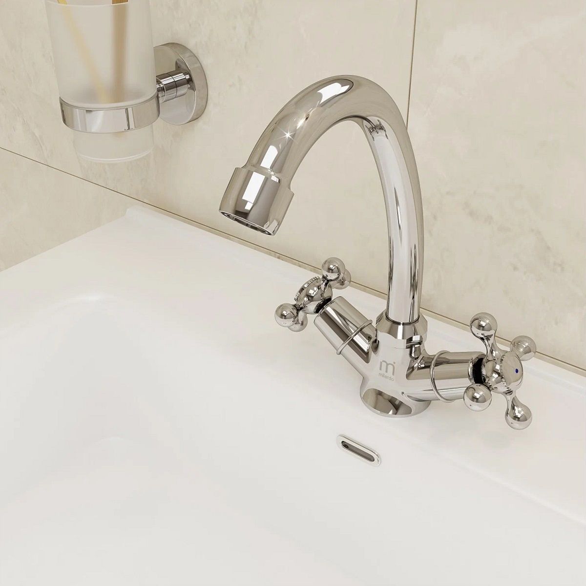 Смеситель для раковины Milardo Duplex DUPSB00M01 вентильный