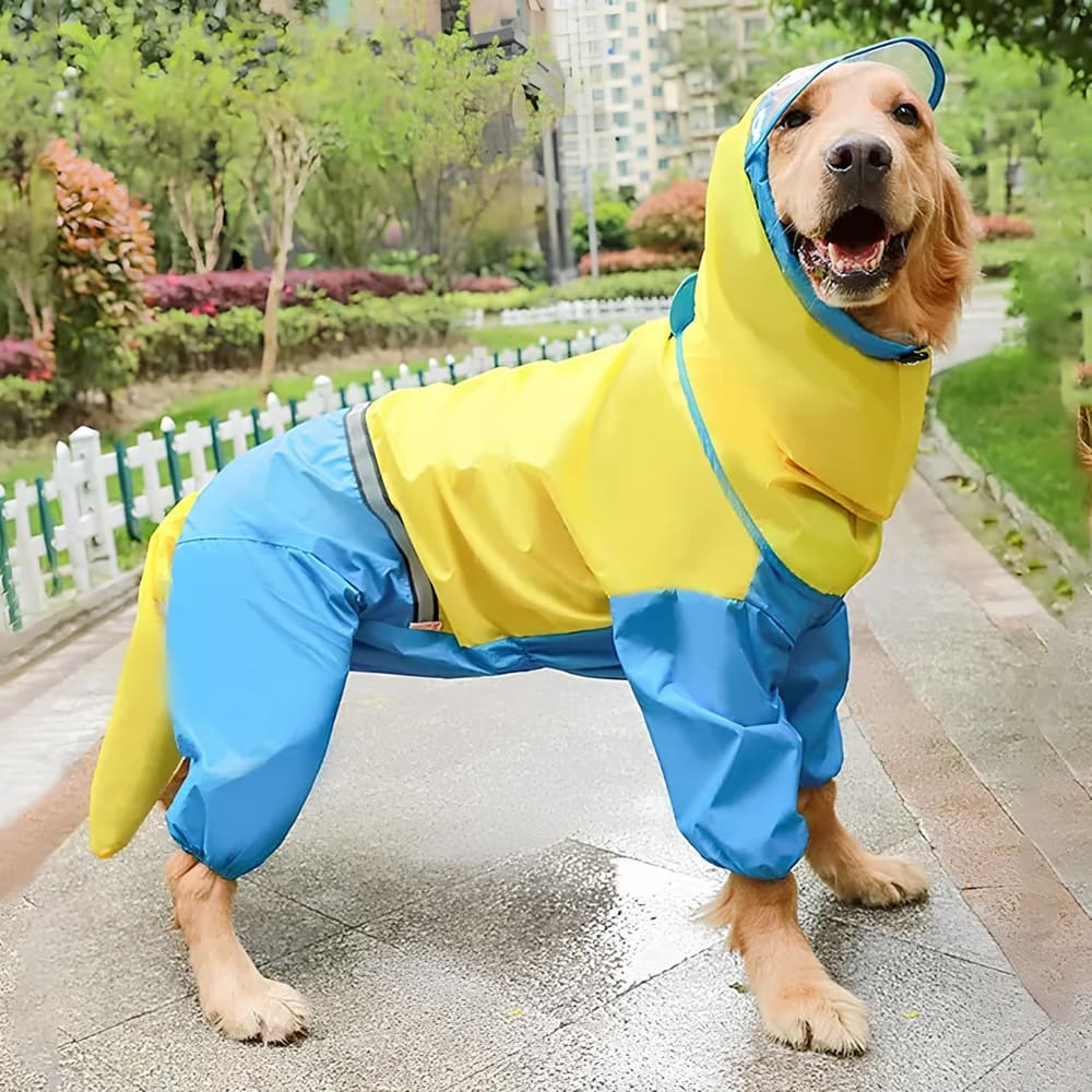 Дождевик для собак крупных пород Komfort желто-голубой р 6XL