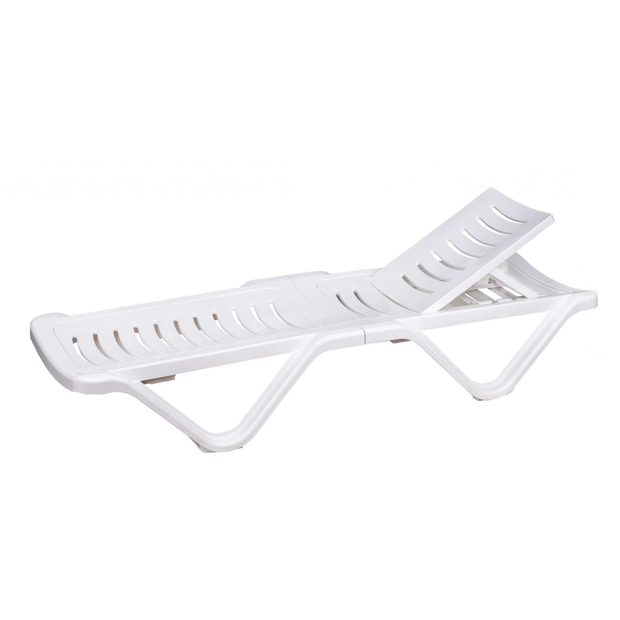 Шезлонг 1920х620х320 мм до 106 кг Аква белый