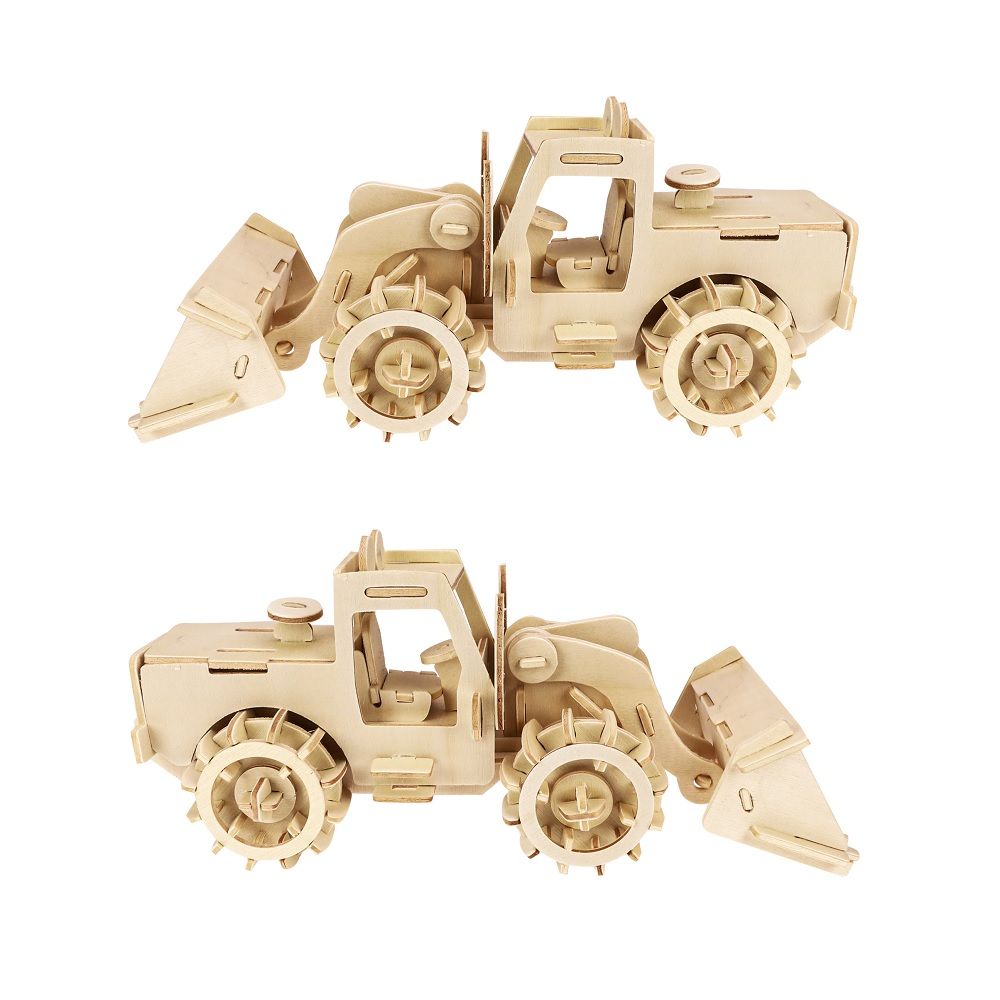 Модель сборная из дерева Бульдозер